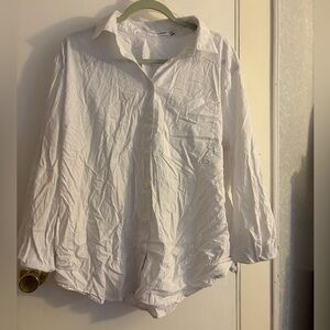 Calvin Klein White Casual Button Down Shirt